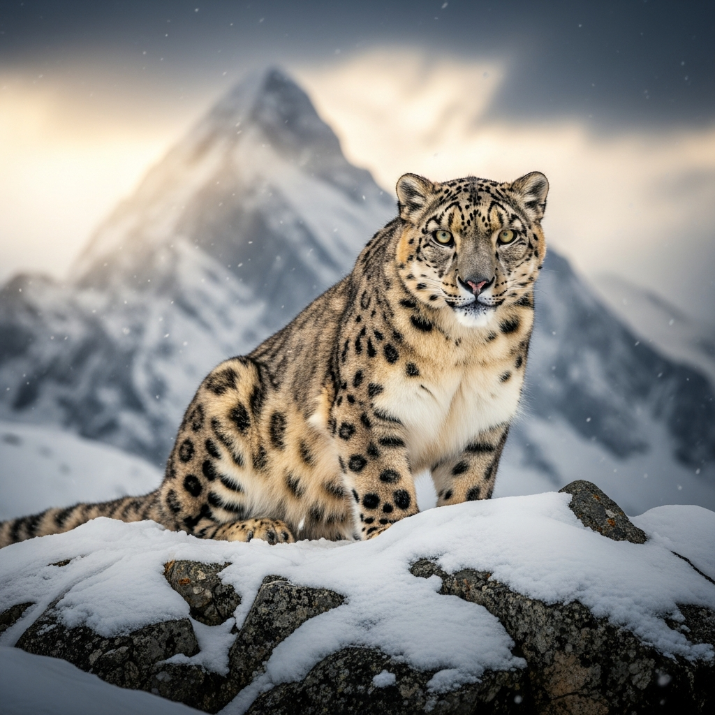 Snøleopard i Himalaya